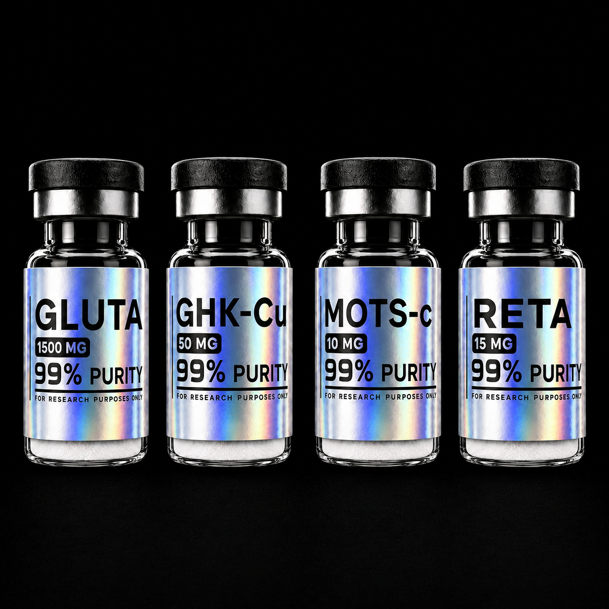 Elite Stack — Retatrutide, GHK-Cu, MOTS-c, Glutathione